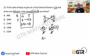Civil Service Exam Reviewer Ratio and Proportion #arjayensenado #gtrmathtutorial #civilserviceexam | Math Tutorial by Arjay Enseñado