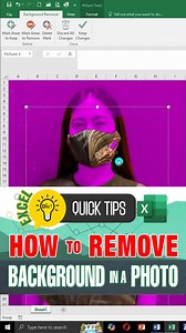 28K views · 366 reactions | Excel Quick Tips: HOW TO REMOVE BACKGROUND in a PHOTO. Check out the full video for more instructions by following the link provided. Keep on learning!!! 類 #ExcelTips #ExcelTutorial #ExcelHacks | DieT | Facebook
