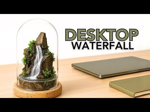 How to make a desktop waterfall terrarium