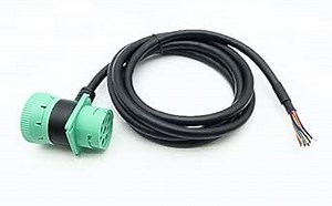 SAE J1939 9Pin Pass Through Male/Female to Open End Pigtail Cable 6ft for Freightliner Truck