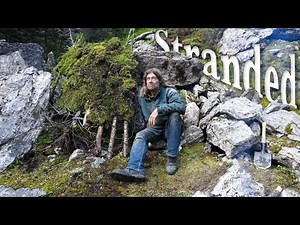 Emergency Overnight Shelter at Glacial Lake - Day 6&7 of 30 Day Survival Challenge Canadian Rockies