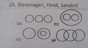 Devanagari, Hindi, Sanskrit(a) Diagram with three separate ci... | Filo