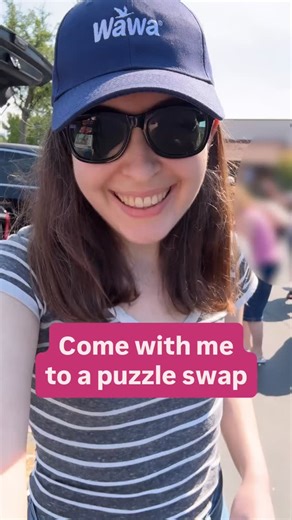 Karen Puzzles on Instagram: "This is how people who do 10+ puzzles in a month always have more to work on without breaking the bank 😂 Plus I love giving away the puzzles that I get gifted, back out into the community after I’ve solved them. #jigsawpuzzles #puzzles #puzzle #puzzleaddict"