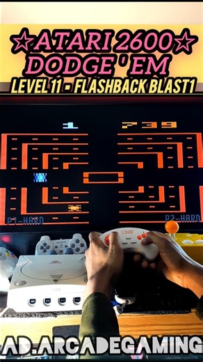 Atari Dodge 'Em Level 11 Gameplay (Hard Mode) - Atari Flashback Blast Vol 1