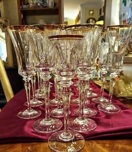 Mikasa Jamestown Gold Crystal Stemware, 23-piece Set - Etsy Canada