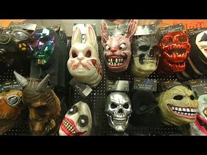 NEW Mask Wall At Spirit Halloween 2024