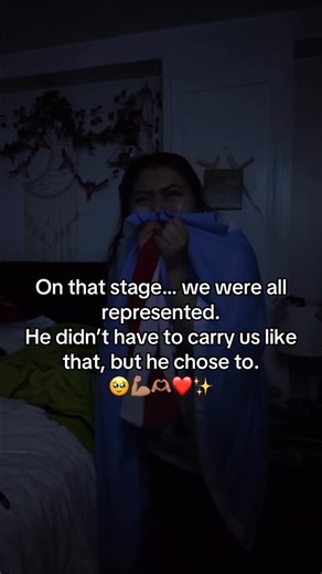Jacqueline Gissella on Instagram: "Every Latino watching this knew… this was bigger than music. Today broke something open inside of me… in the best way. Growing up, there were moments where being Latina felt like something I had to shrink. Like I had to be quieter about it. Less “loud.” Less proud. Less me. There were times where showing pride in where you came from got you labeled, judged, or made to feel like you didn’t belong here… like you had to choose between being American or being Latin