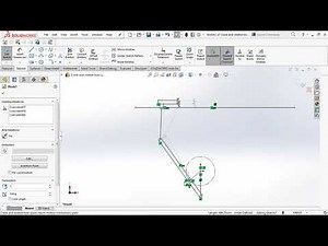 crank & slotted lever quick return motion mechanism by using block tool in solidworks