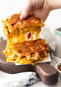 Apple Cheddar Waffle Sandwich (Waffle Grilled Cheese) Recipe - The Cookie Rookie®