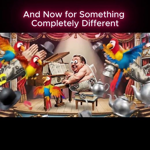 Monty Python "And Now for Something Completely Different" AI version