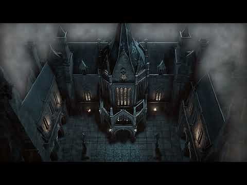 D&D | Curse of Strahd Castle Ravenloft with Rain | Animated Battle Maps