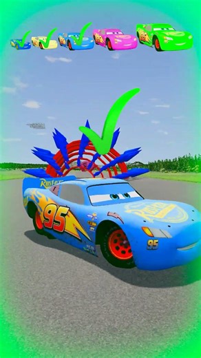 Small to Giant Cars vs Spikes - BeamNG.drive