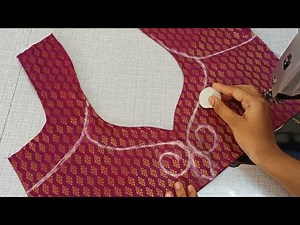 Simple and easy blouse back neck design || cutting and stitching back neck blouse design || blouse