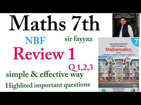 Maths class 7th | Review 1 | rev ex 1 | Q 1-3 | NBF | unit 1 | Rational Numbers | grade 7