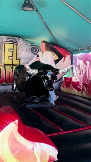I was holding on for dear life. I made it one minute and seven seconds!