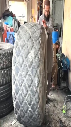 Heavy Loader Machine Cracked Tyer Repairing Process… #Heavyloadermachine #crackedtyre #repairing #fypage | wildkitchen