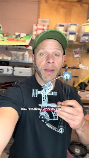 Check out this mini compound stainless steel bow a pocket-sized powerhouse that’s built just like a