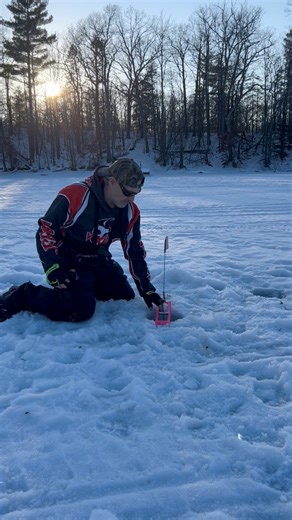 Out on Windigo Lake in Hayward, Wi getting some flags 2day USING BLUEGILLS on Tip-ups and this one was a fighter!#fishcrazedguiding #HaywardWI #jonnygettle | Jonny Gettle