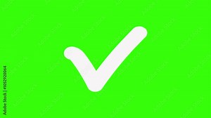 Animated Tick Icon Set on Green Screen, Green checkmark animation. Yes tick. Correct check mark symbol. Modern green check mark icon animation. check mark icon. approved tick mark icon animation.