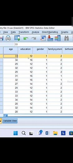 explaining data view of spss #socialscience #statistics #psychology #spss #statisticalanalysis