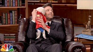 Ben Affleck and Jimmy Fallon fight for their right to hold puppies