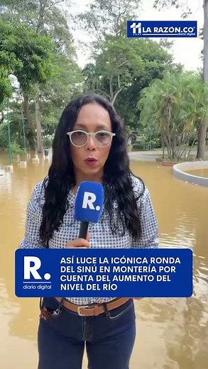 This is what the iconic Ronda del Sinú in Montería looks like due to the rising river level