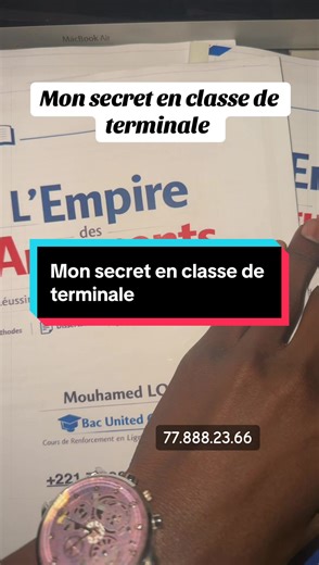 Mon secret en classe de terminale #senegal #bac2026 #bac #fascicule #livre
