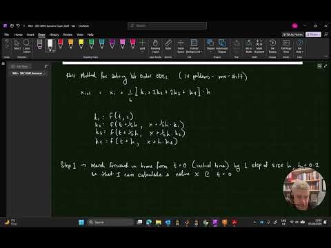 RK4 (4th Order Runge Kutta) on a BEng Exam Paper