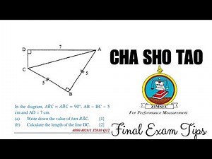 Trig Ratios, Final exam tips, O level Maths