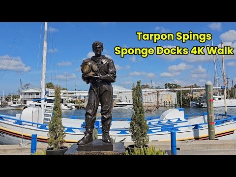 Inside Florida’s Greek Town! Tarpon Springs Sponge Docks Walking Tour 4K