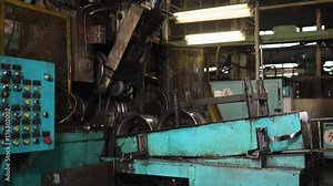 Detail is fixed in this machine to form a hump on every piece. It rolls inside of a machine then goes further.