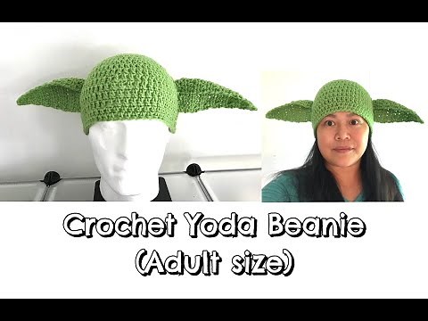 How to Crochet Yoda Beanie from Star Wars (Adult size)