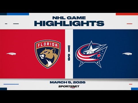 NHL Highlights | Panthers vs. Blue Jackets - March 5, 2026