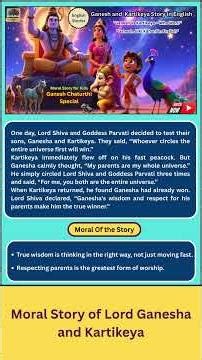 Lord Ganesha & Kartikeya – The Written Moral Story of True Wisdom #ganeshandkartikeya #shortsvideo