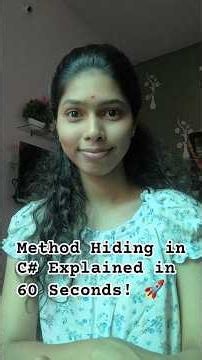 Method Hiding in C# Explained in 60 Seconds! 🚀
