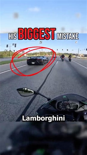 $250K Lamborghini vs Angry Bikers #roadrage #karma #cars