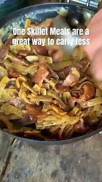 One Skillet Meal Bacon and Pasta Parmesan