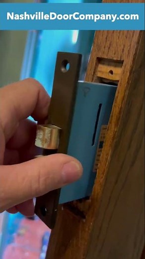 Reverse a mortise lock after reversing the door