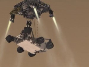 Animation : l'atterrissage du rover Curiosity