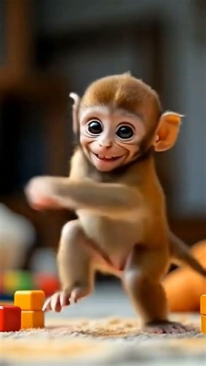 Cute Baby Monkey Dancing! 🐒✨ #shorts #animals #funny #animals #wildlifeentertainment
