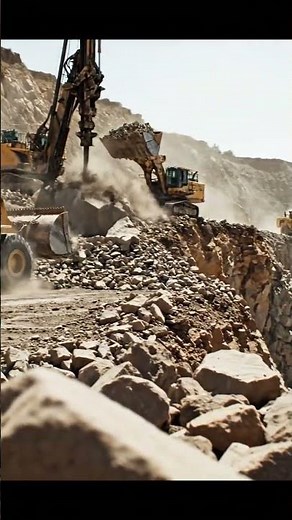 Raw Power: Heavy Equipment Dominates the Quarry! 💪