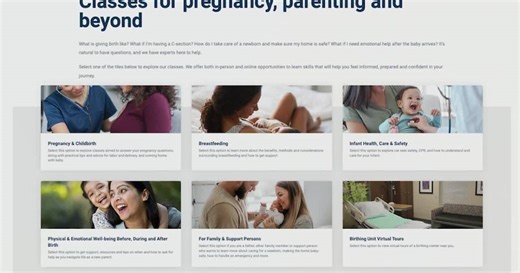 Corewell Health provides informational classes for pre-natal, post-pregnancy, and beyond