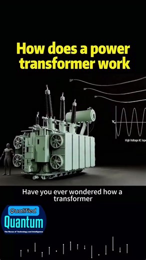 HERE'S HOW A POWER TRANSFORMER WORKS 💪🏽 #technology #qualifiedquantum #electric #transformers #ai