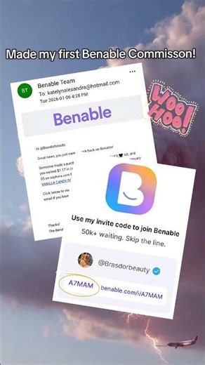 Made My First Benable Commisson!!! #smallwins #affiliatemarketing