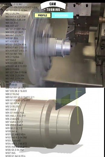 EXAMPLE OF AUTOMATIC MANUFACTURING WITH CNC LATHE MACHINE, PRODUCTION ON THE CNC WITH CAM,ART OF CNC