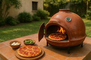Mexican Clay Oven With Thermometer – Handmade Outdoor Terracotta Grill & Wood-fired Cooker - Etsy