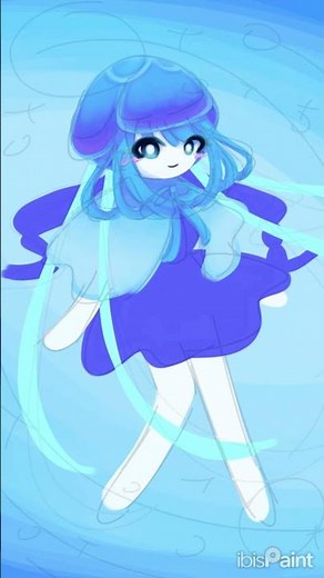 氷のクラゲの子を描いてみました。#くらげ #イラスト #オリジナル