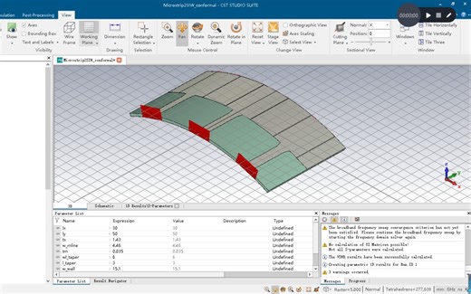 CST快速入门——共形模型的端口设置（频域求解）