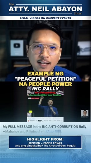 Atty. Neil Abayon on Instagram: "Example ng "People Power" via Peaceful Petition. #LawyerExplains #AttorNEIL #PeoplePower #PeacefulPetition #PeacefulAssembly"