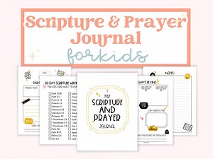 Kids Scripture and Prayer Journal | Bible Study for Kids - Etsy
